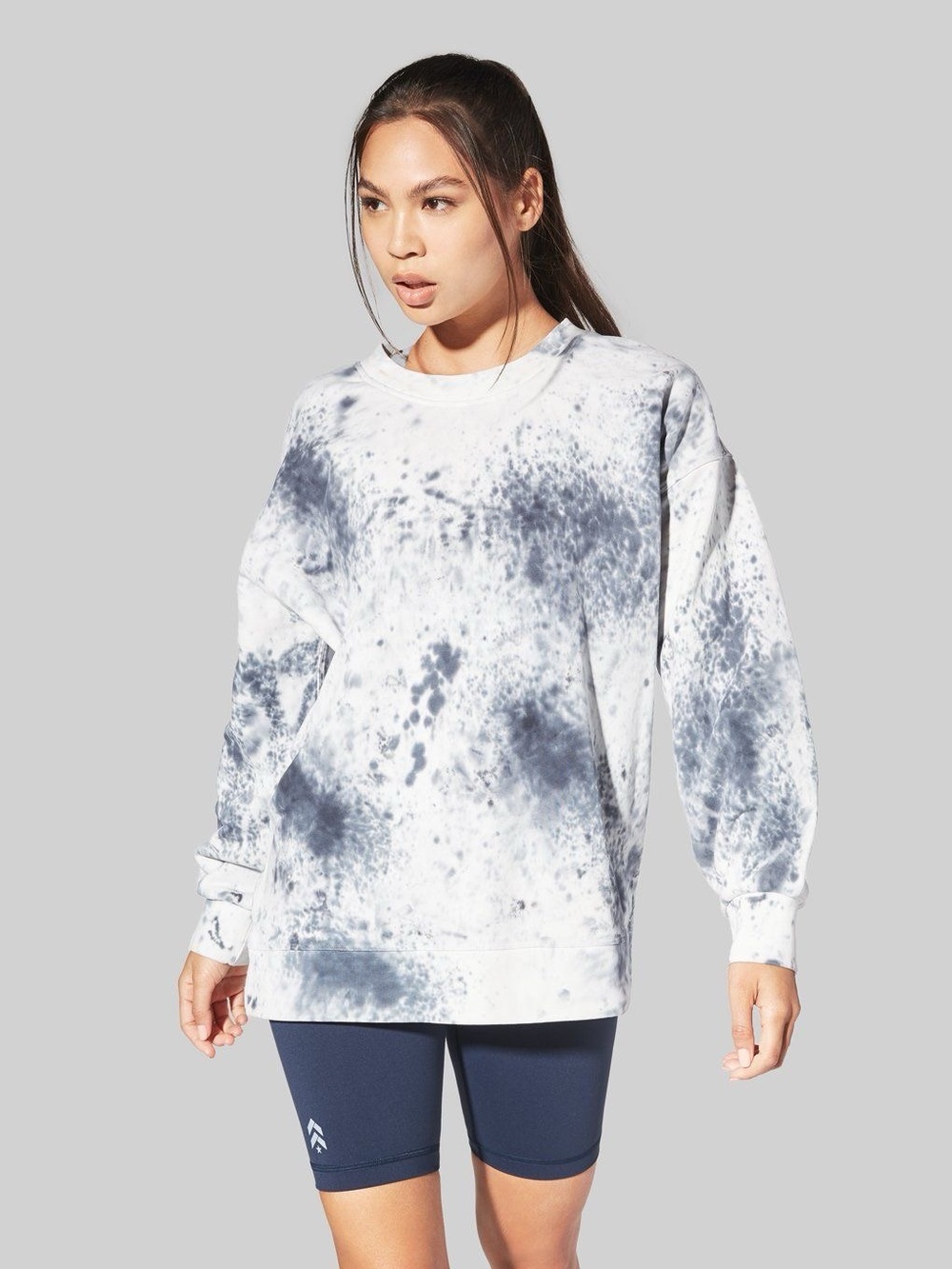Lululemon Perfectly Oversized Crew
Tie Dye In Marble Dye Classic Navy Size 6